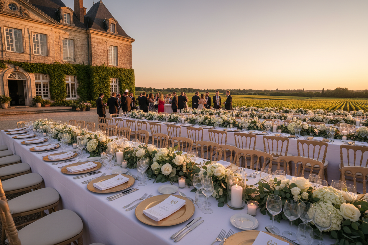 Traiteur mariage Libourne - Réception élégante dans un château du Libournais par Le Nectar Traiteur