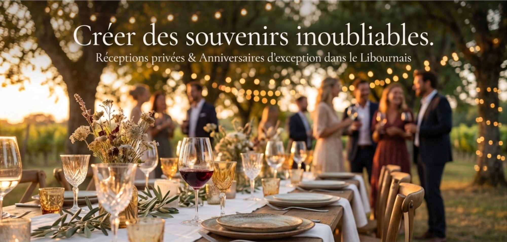 Organisation de réception privée et anniversaire à Libourne par Le Nectar Traiteur.